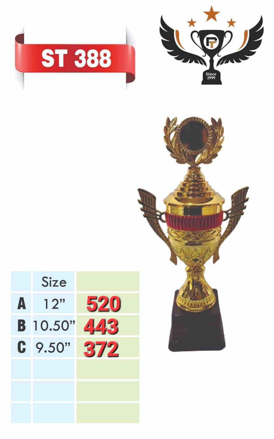 Golden Champion's Cup Trophy